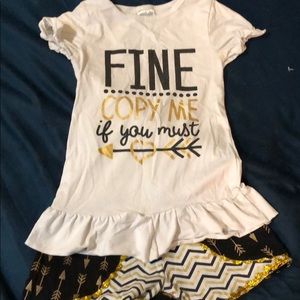 Little girls short outfit